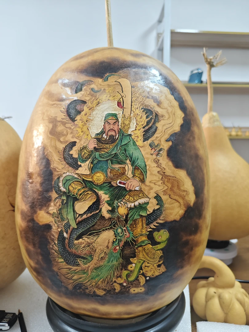 墨刻工艺武财神葫芦私人定制