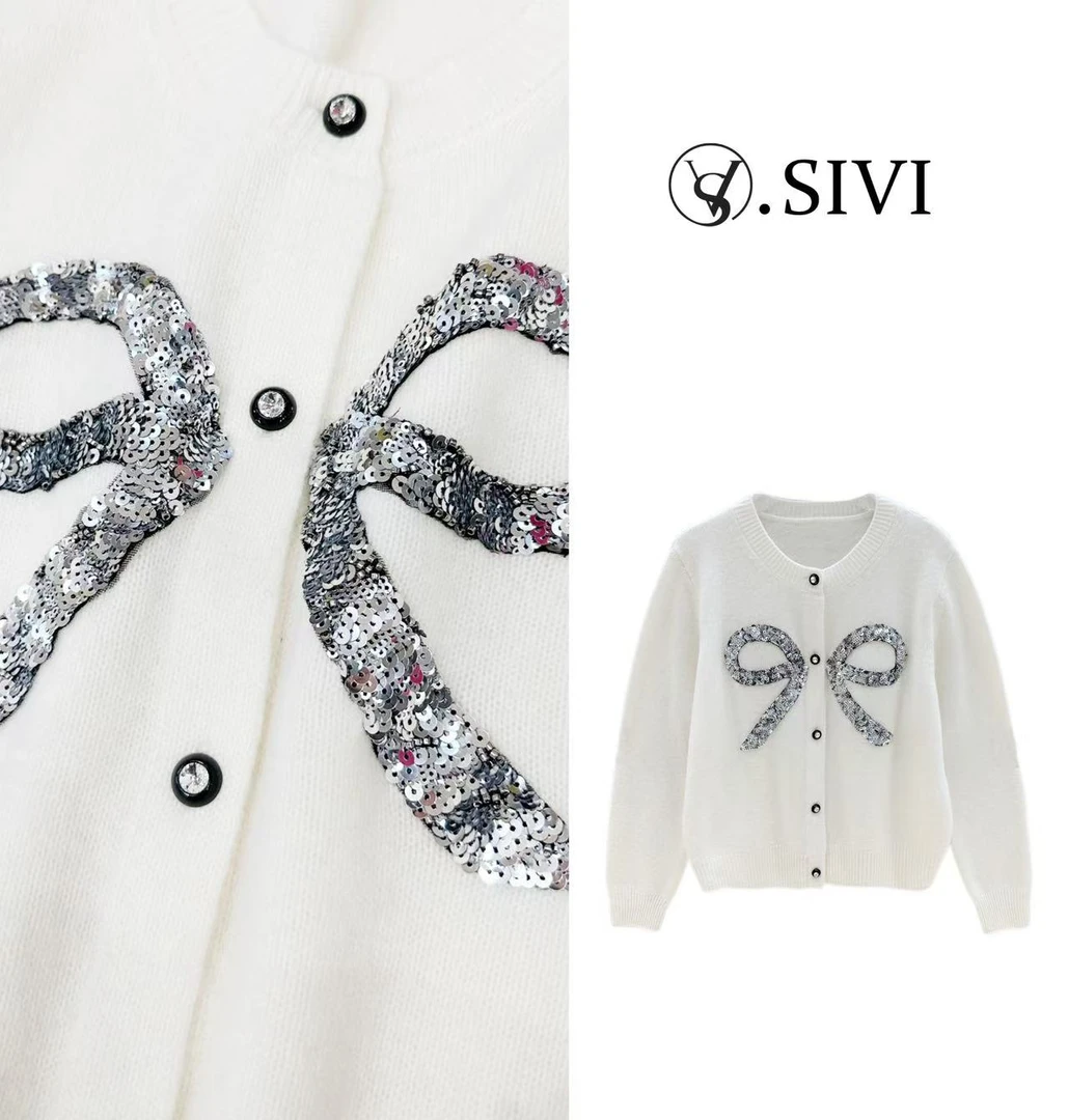 熙薇气质毛衣开衫【音乐盒】冬季新款时尚休闲上衣F7750