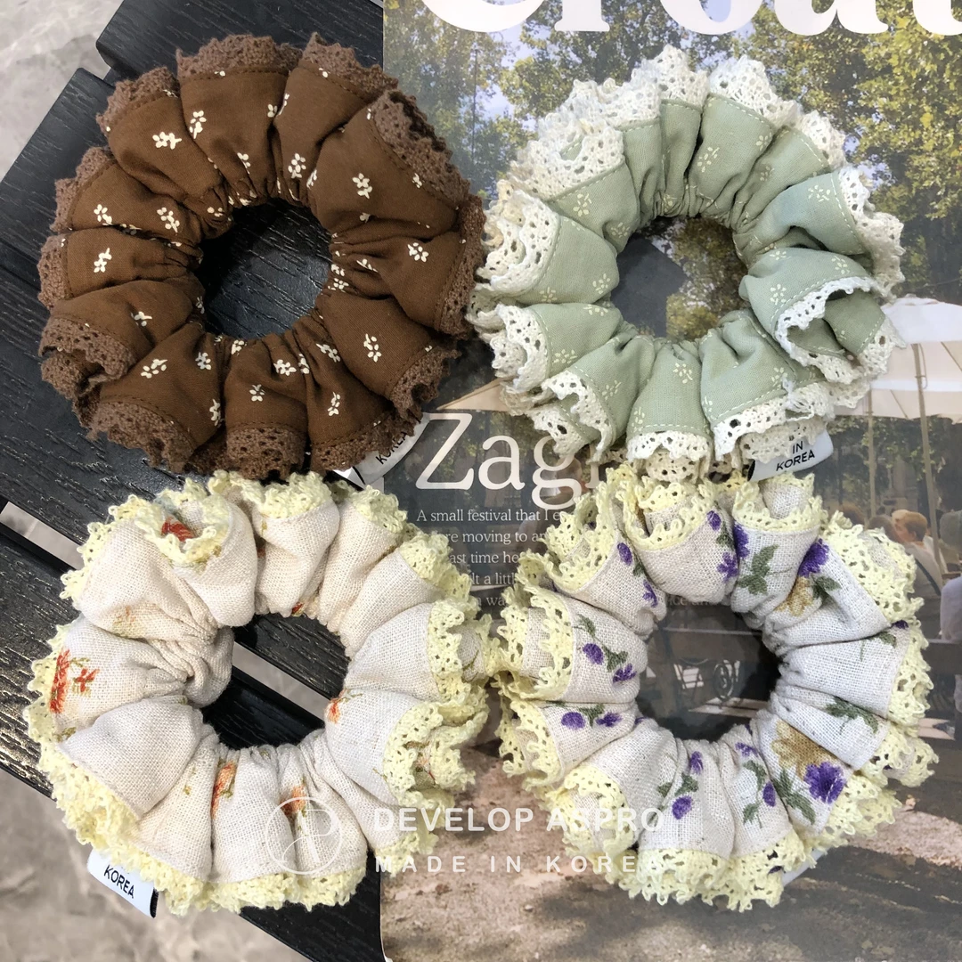 【现货 ASPRO原创设计款】韩系可爱甜美文艺小碎花大肠发圈XP283