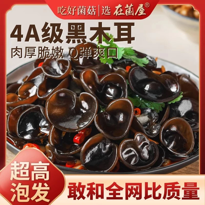 在菌屋东北土特产黑木耳干货150g/袋煲汤野生秋木耳小碗耳肉厚
