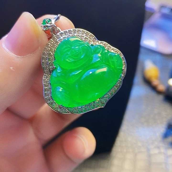 翡翠银S925镶嵌颈饰