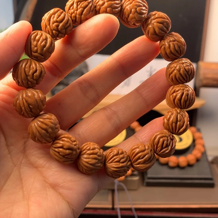 文玩核桃手串15金豆