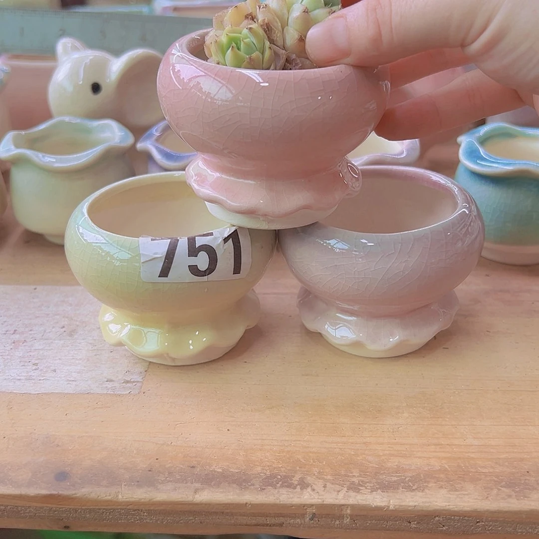 陶瓷花盆当场满12包邮