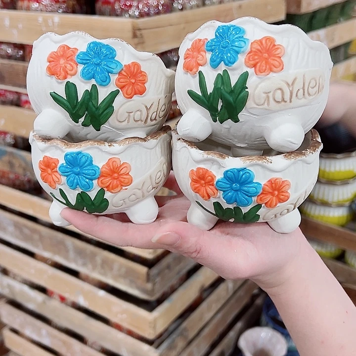 有孔，凑单福利满10元发货陶瓷多肉花盆！