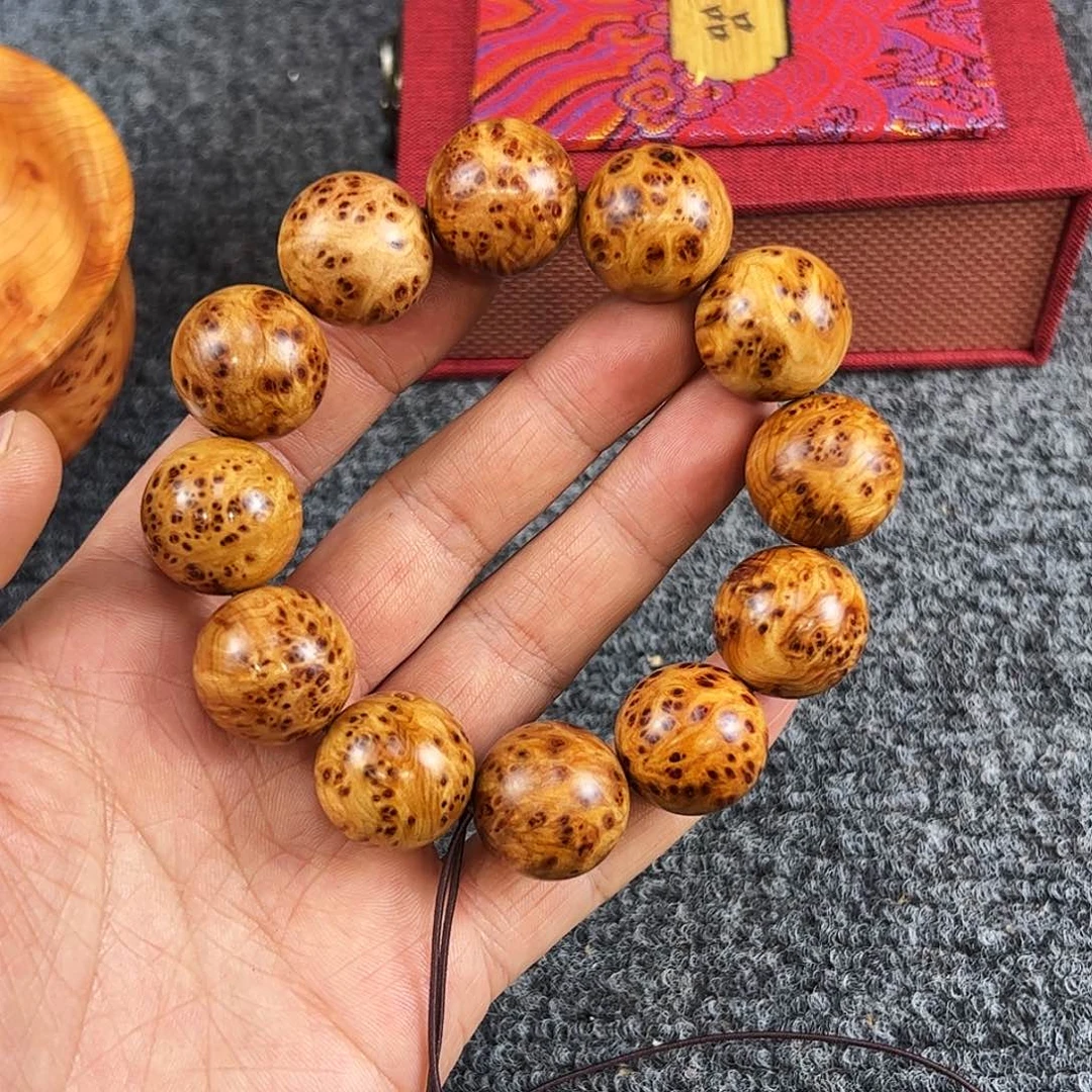 柏木小**巴崖柏满瘤疤20手串