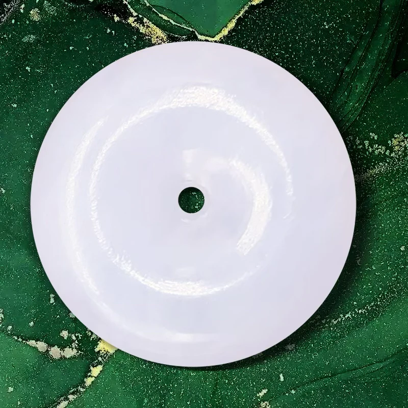 非金属珐琅吊坠 非金属珐琅吊坠 平安扣冰透白色片料时尚百搭挂件