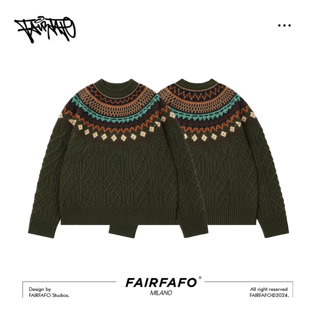 FAIRFAFO林肉肉【繁杂费尔岛毛衣】绵羊毛MYBL4B185