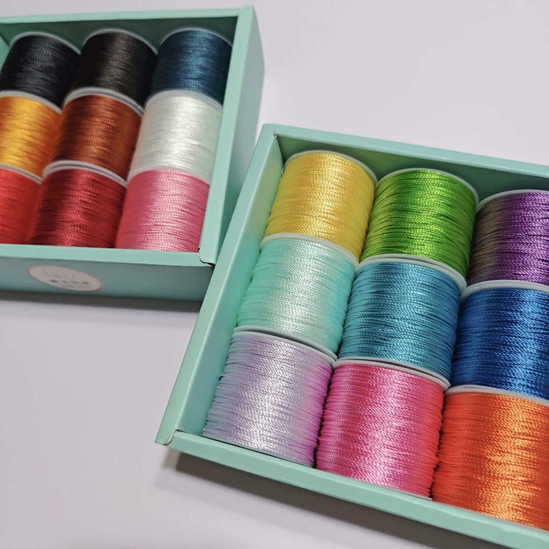 【丽姐绳缘专属】九色套盒18股纯色段染股线套盒DIY手工编织手绳