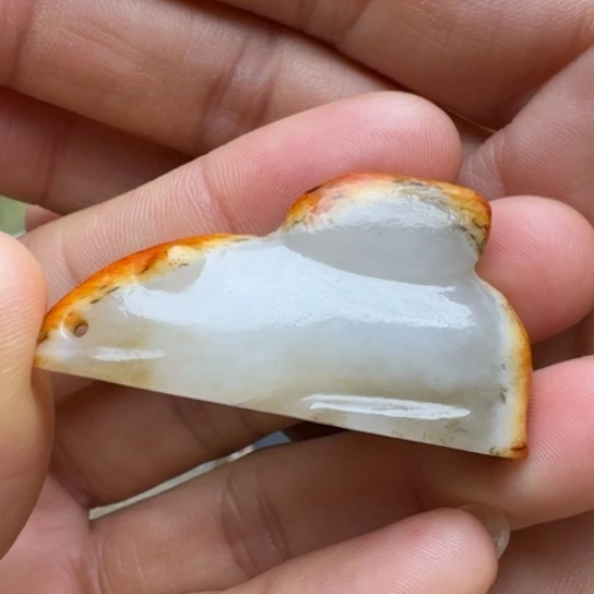 和田玉挂件未镶嵌岁**梭