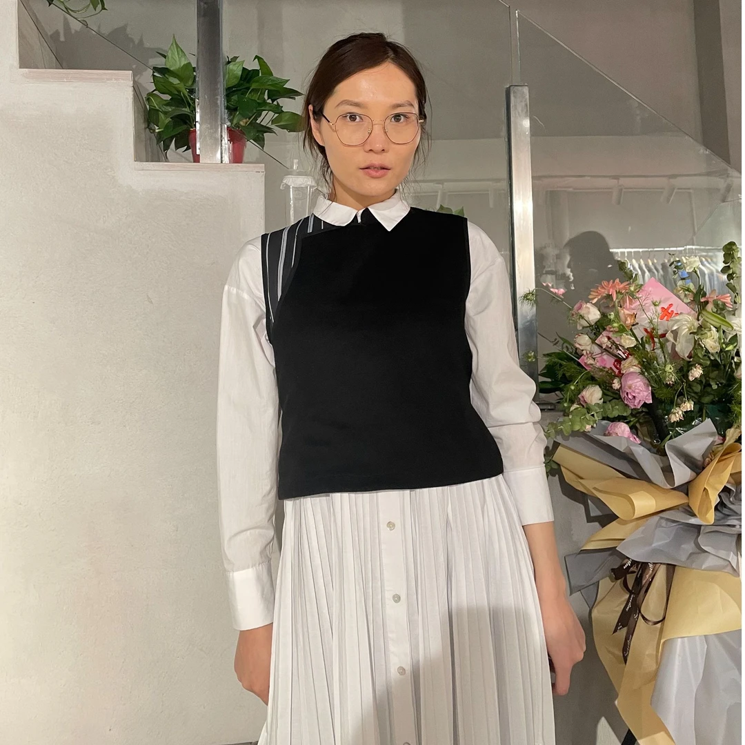 「paobi原创服饰」民族风拼接百褶连衣裙