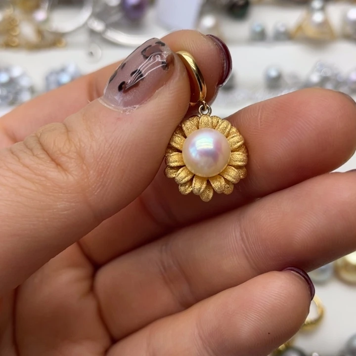 海水珍珠吊坠(不含链)银S925镶嵌