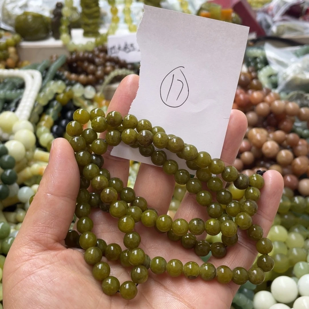 蛇纹石玉手链合金