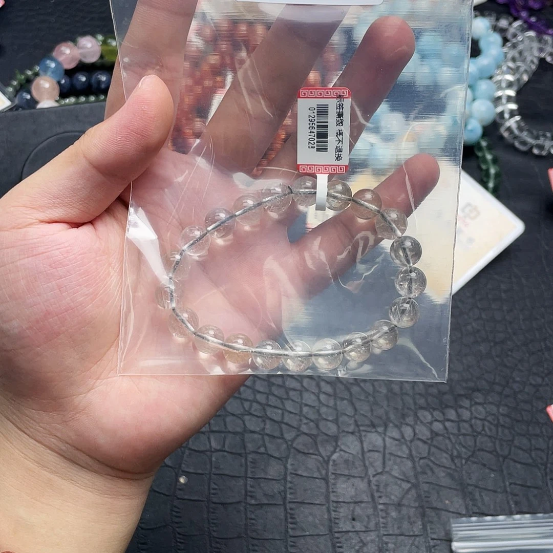 留***白水晶未镶嵌手链190a