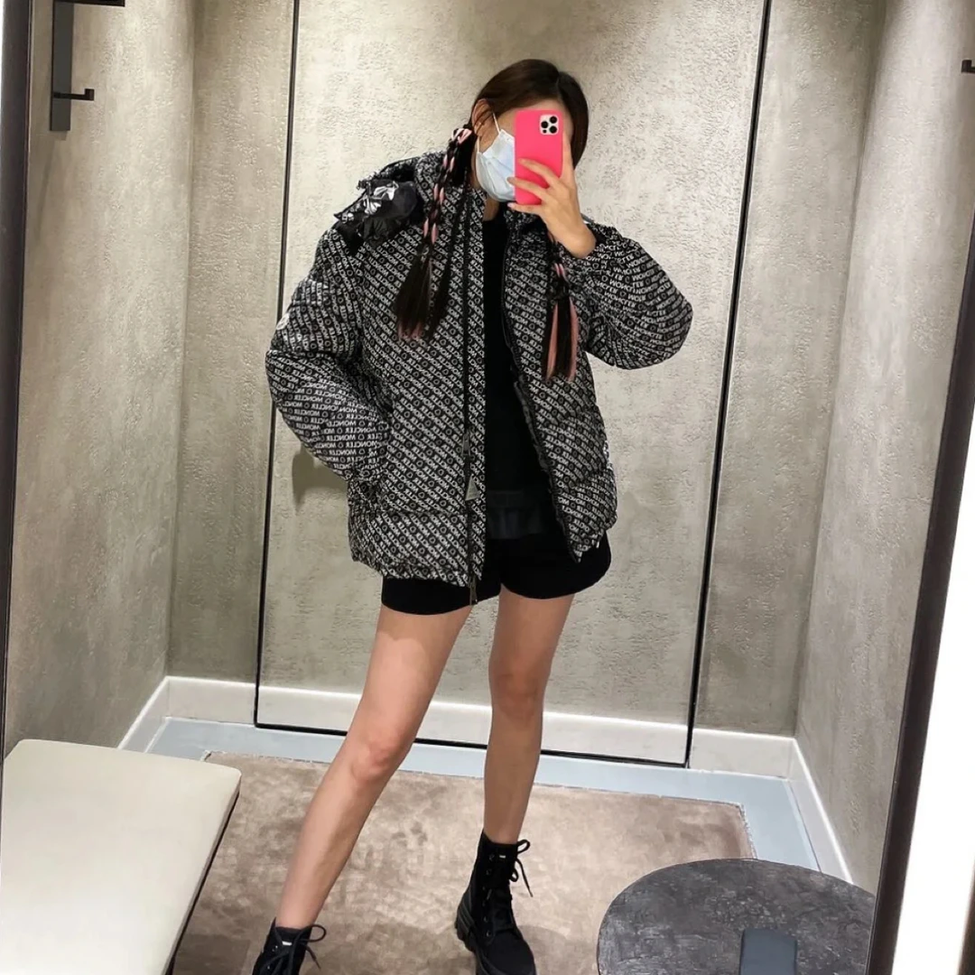 99新 MONCLER Maire弹幕字母满印羽绒服 0码 cl01547