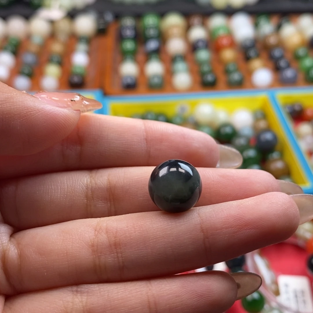 和田玉未镶嵌珠宝奇石福利聚墨青花单珠z12