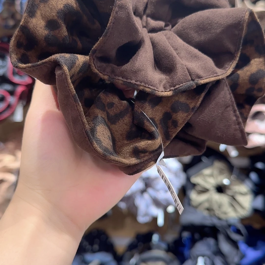 皮质非金属豹纹发圈