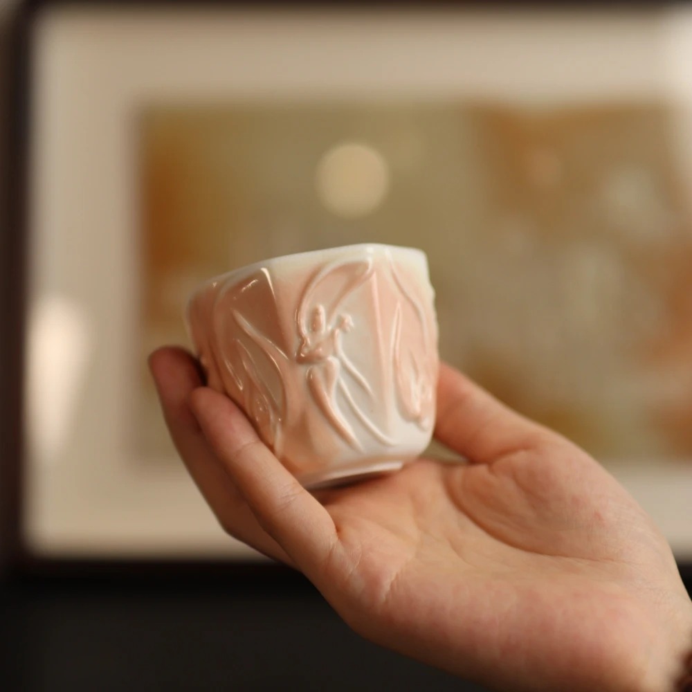 【柴烧新品】李现锋柴烧 飞天杯主人杯八方杯100ml