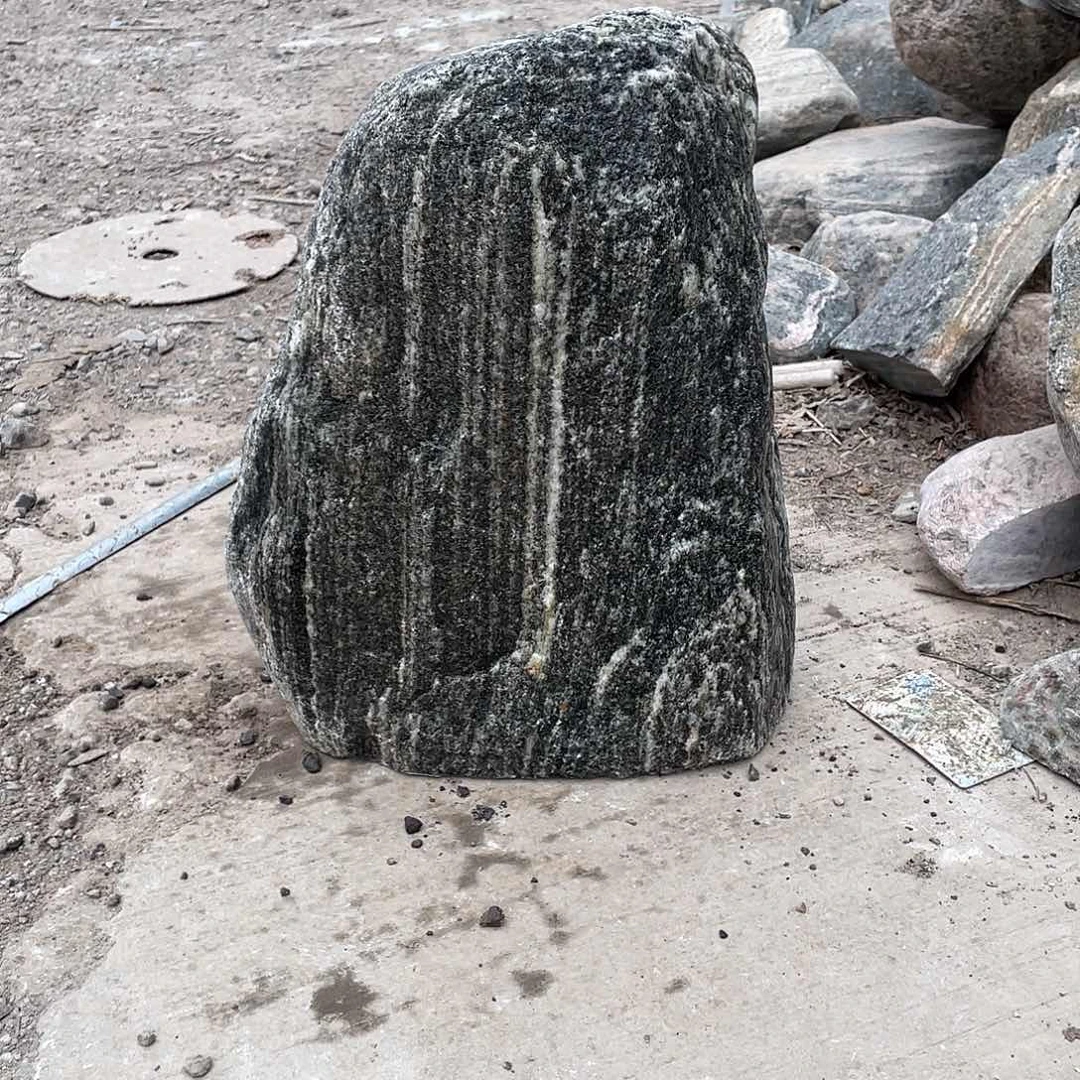 拾***芥石材靠山石平安石摆件