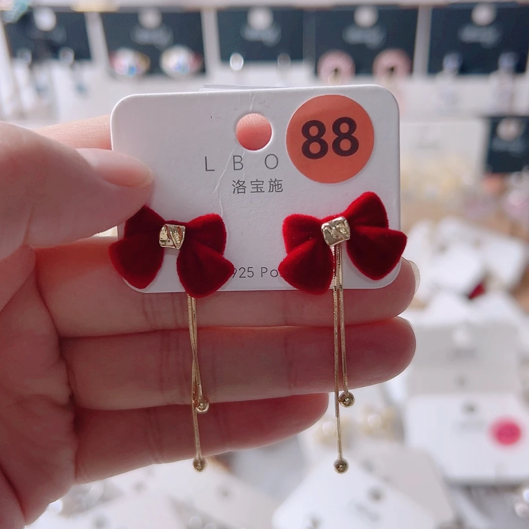 锆石纯铜合金耳环