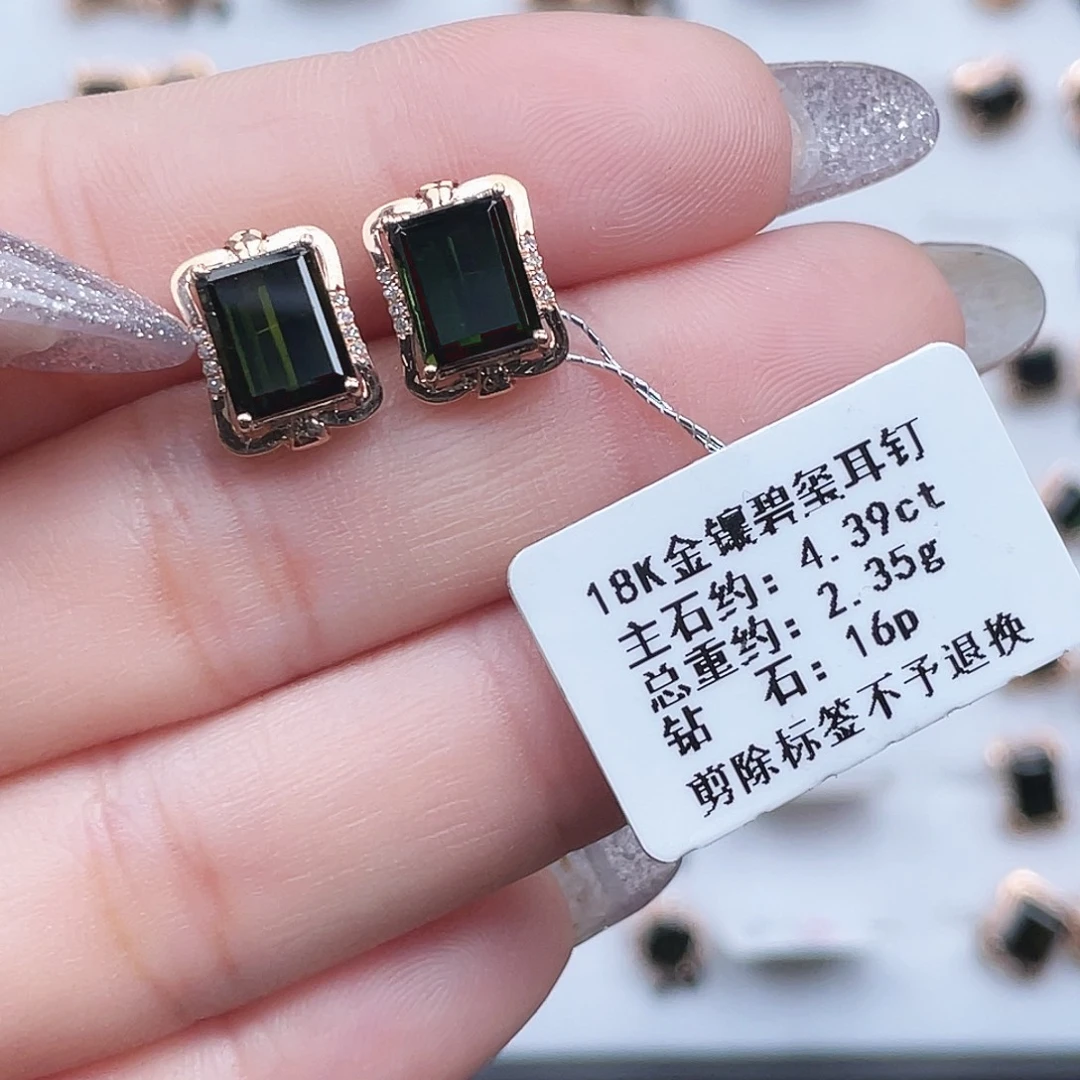 耳饰碧玺18K金镶嵌