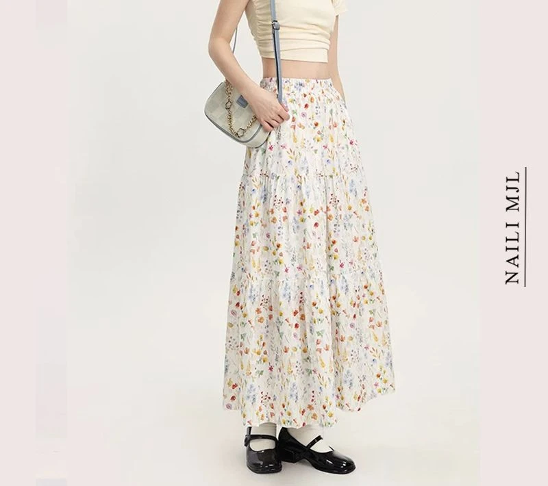 【嘉鹅专属】甜美碎花A字半身裙NaiLi20A252A188