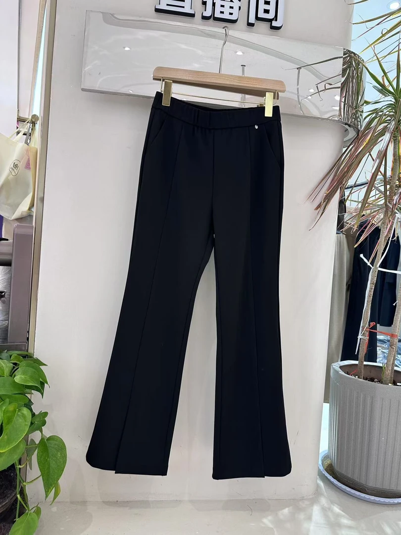 2025春款高端时尚气质百搭微喇裤2503