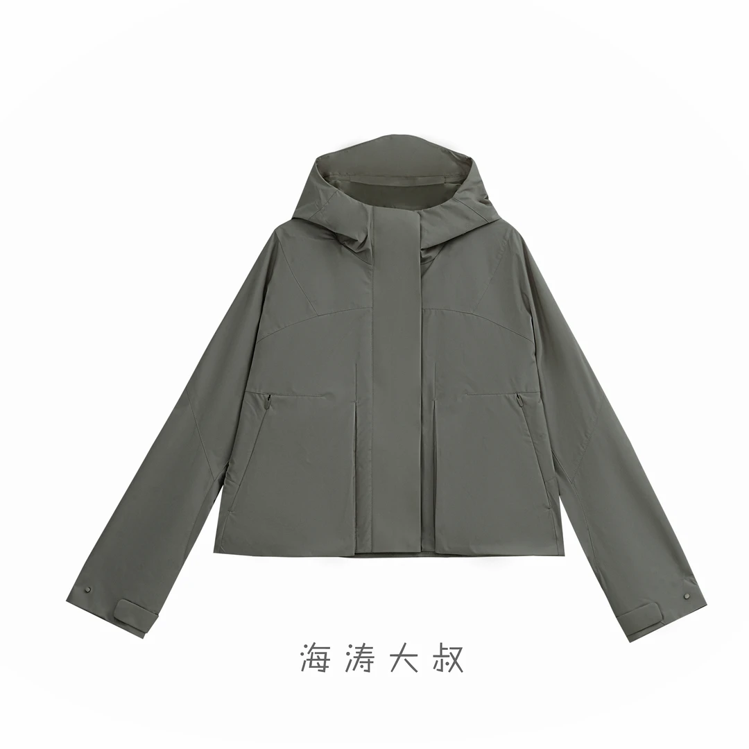 【海涛大叔】「硬核」小雨衣lu短款连帽夹克冲锋衣TJY6633