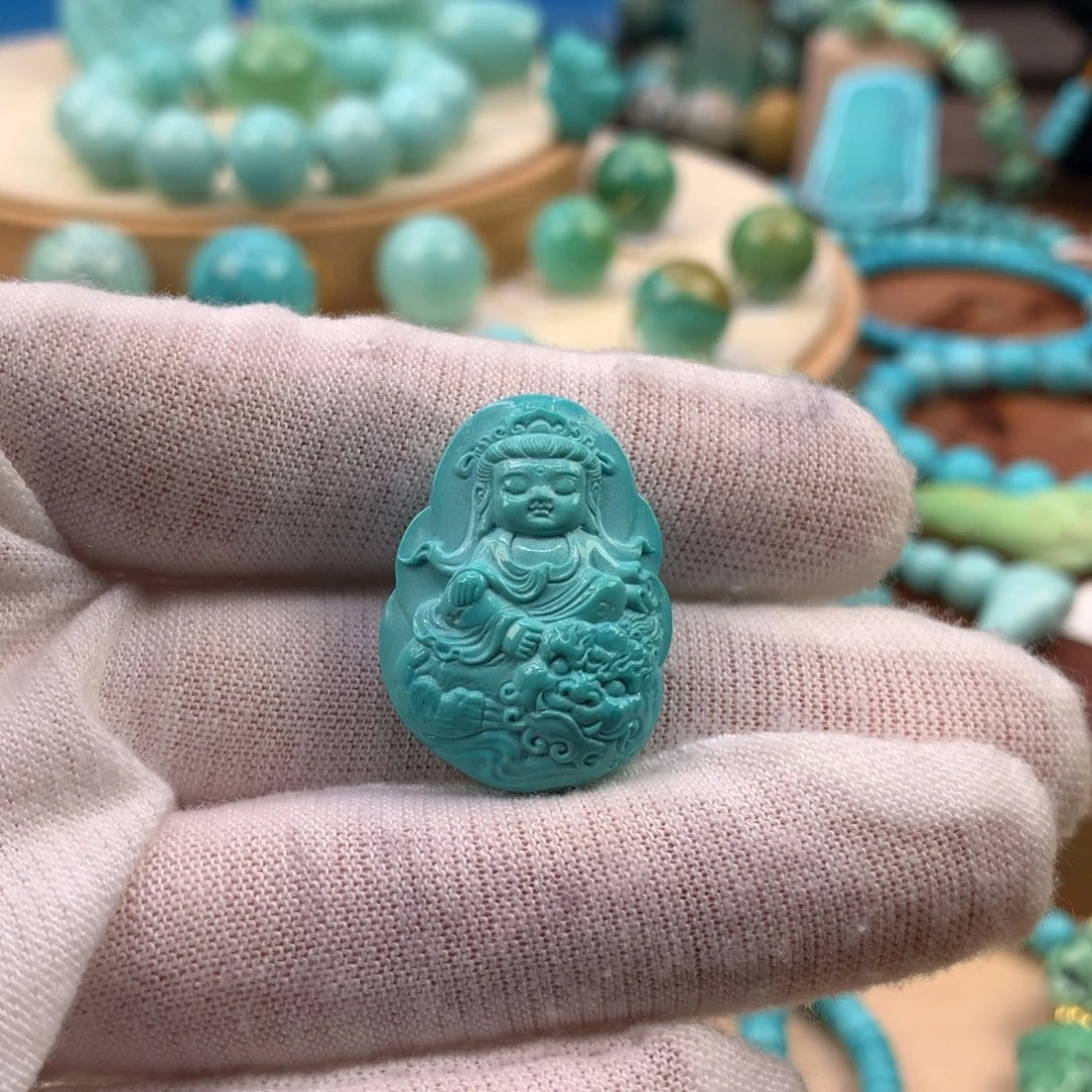 绿松石未镶嵌珠宝奇石19.5mm