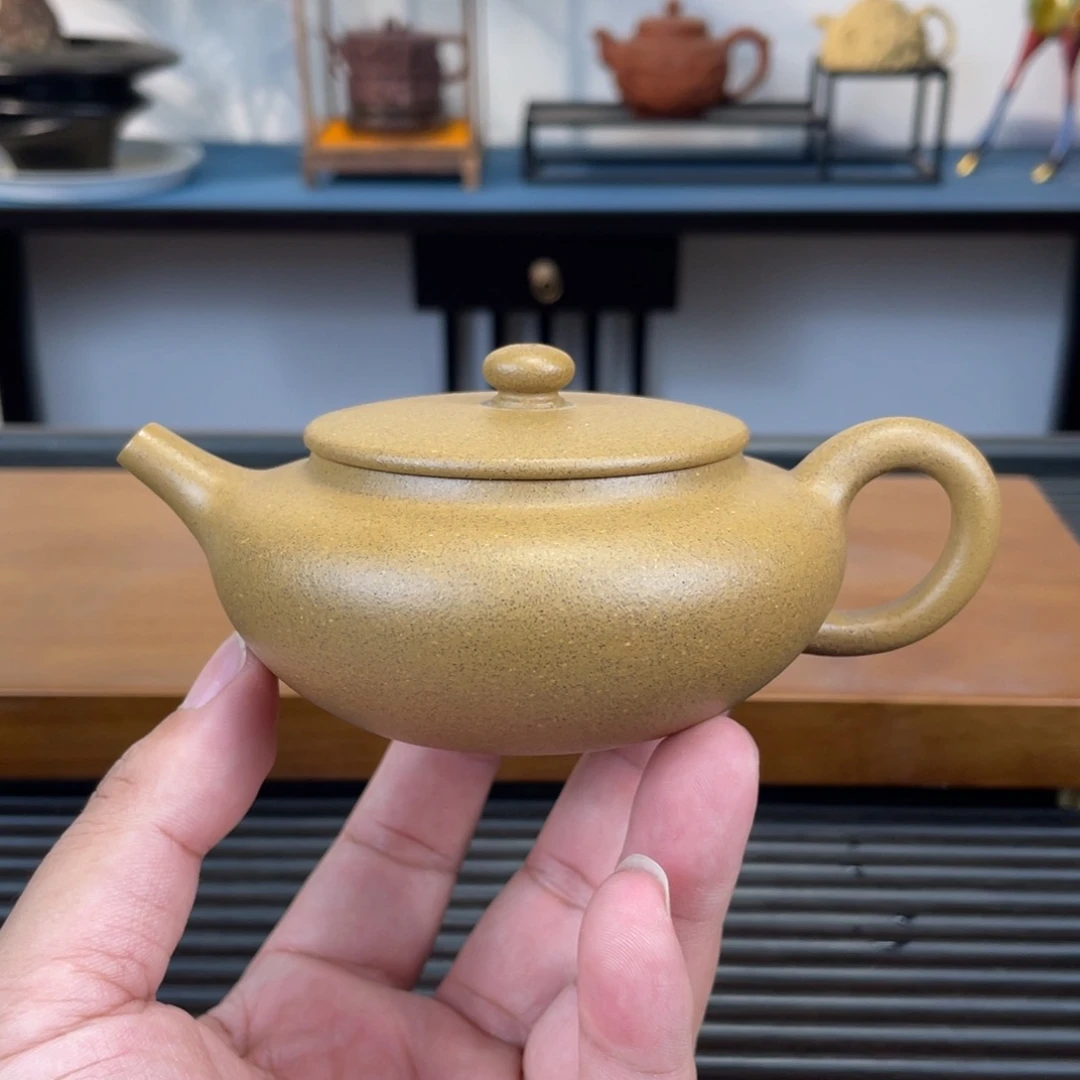 茶壶紫砂青段扁晨160cc