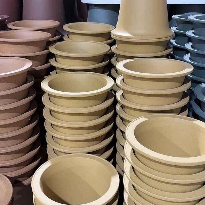 紫砂花盆無*高陡盆满天星两个