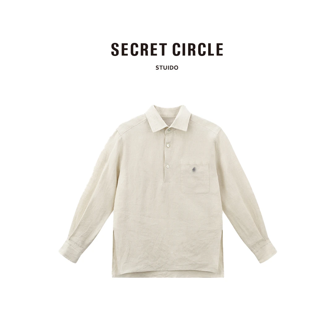 SECRET CIRCLE·秘社 POLO领长袖套头休闲衬衫 B0773
