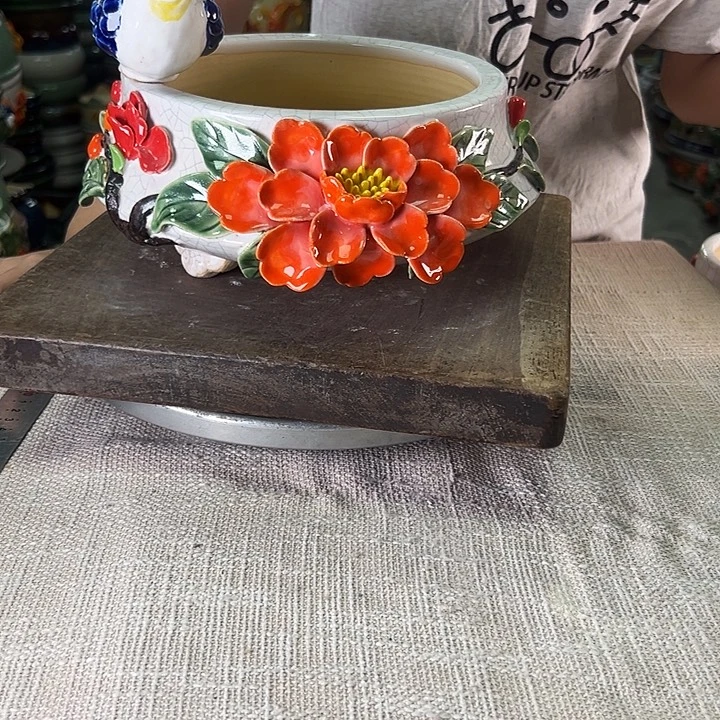 泳坤堂石湾花盆陶瓷