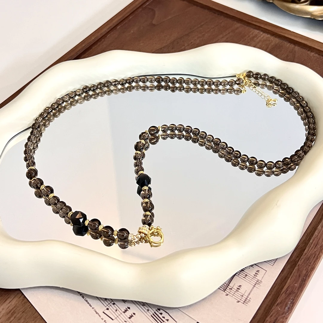 〖茶晶项链〗LL1586茶晶项链多样性发一