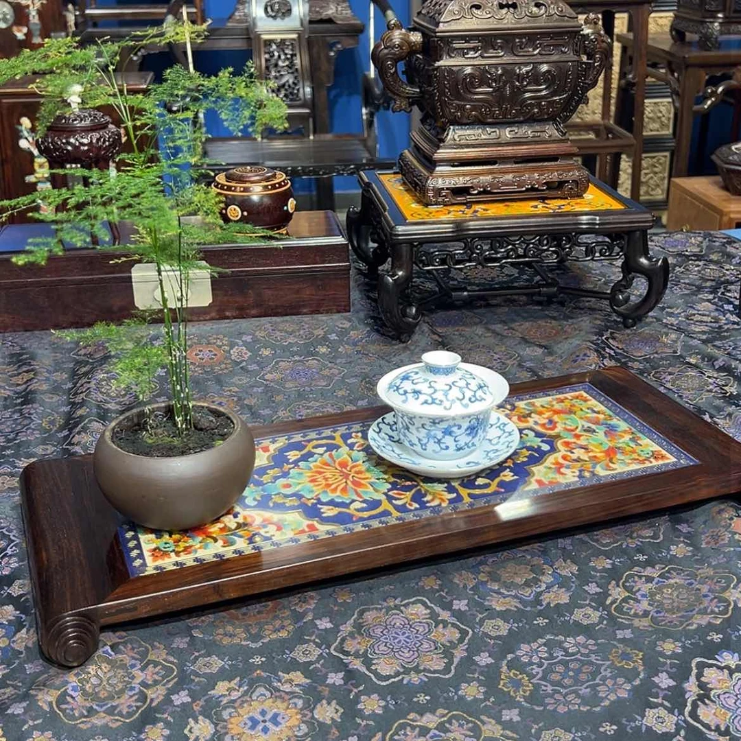 【闪购商品】红酸枝木类成套家具茶盘