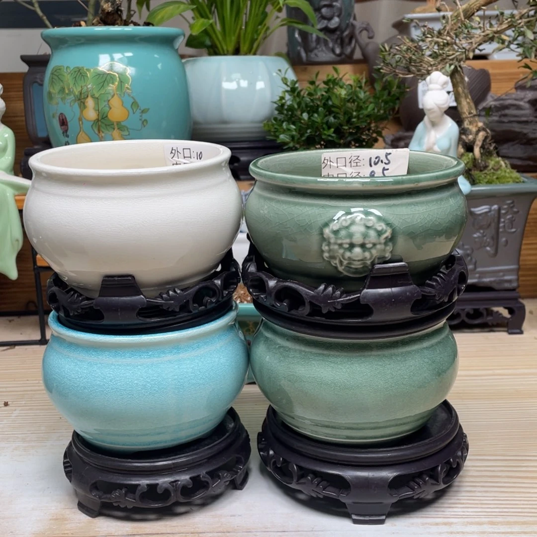 紫砂花盆陶瓷艺术花盆陶瓷