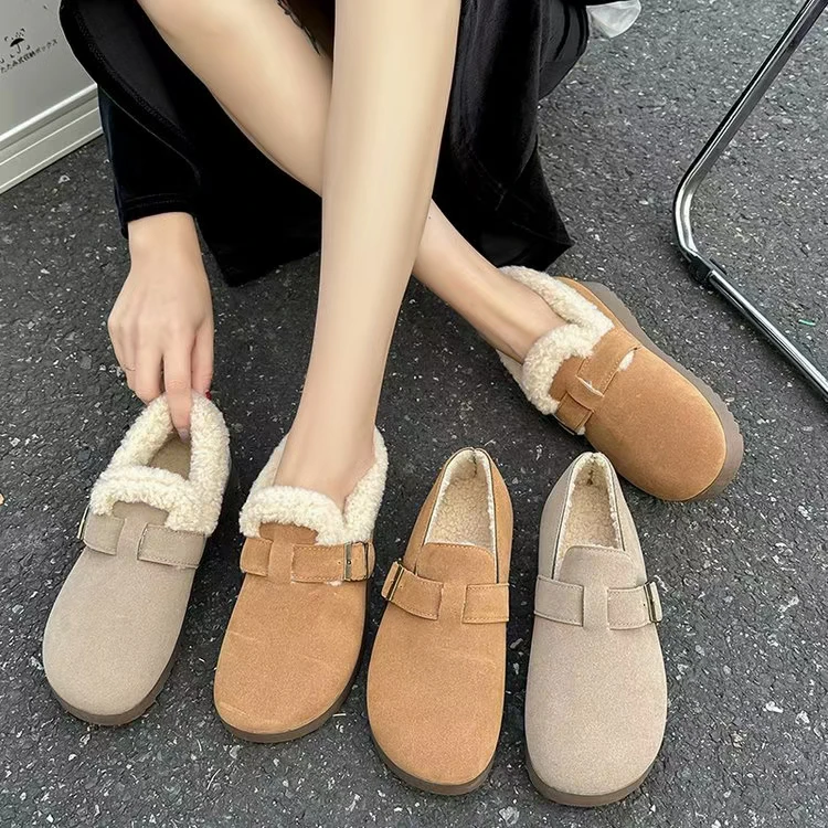 2025羊羔绒保暖勃肯鞋