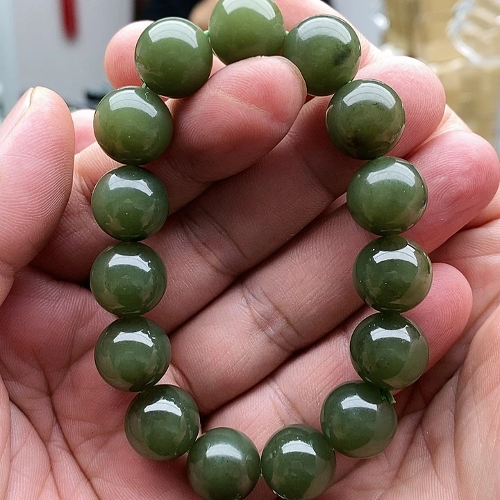 【闪购商品】未镶嵌手链和田玉14青黄口带糖