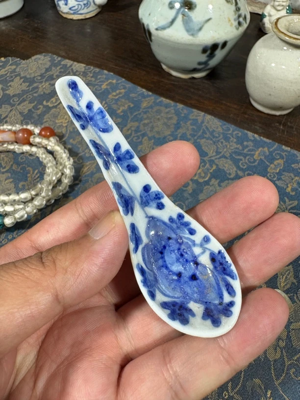 青花牡丹花卉纹瓢根