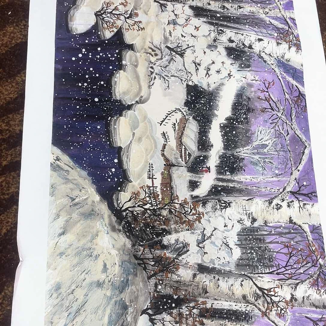 国画青****叔绘画作品多次参加全国及
