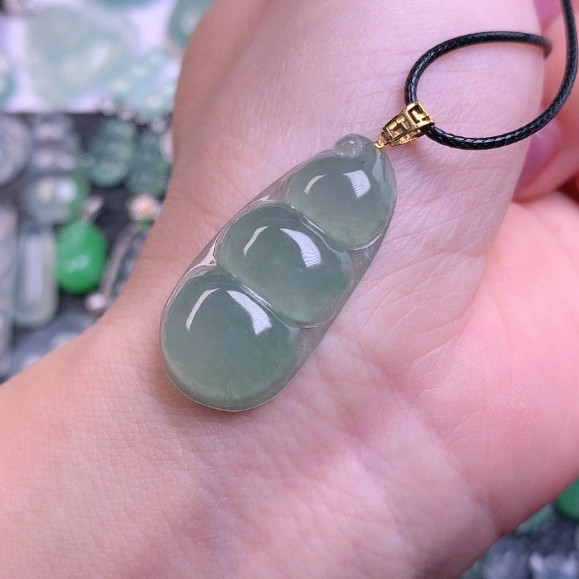 【闪购商品】翡翠颈饰18K金镶嵌天然缅甸翡翠