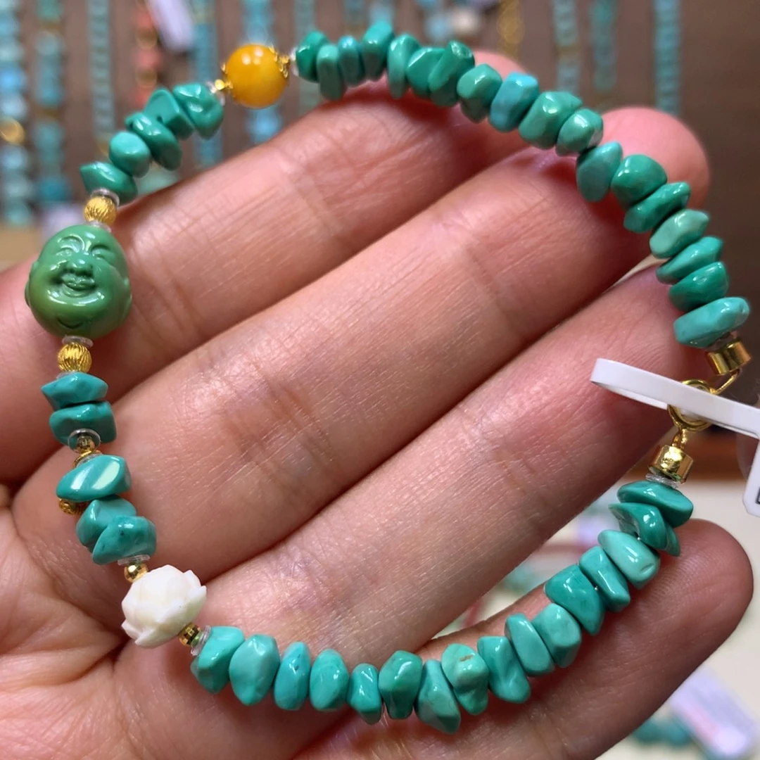 绿松石18K金镶嵌单圈