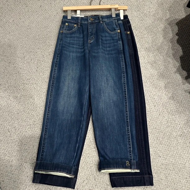 【墨涵精选】加绒韩版简约百搭显瘦大气时尚休闲牛仔裤6798