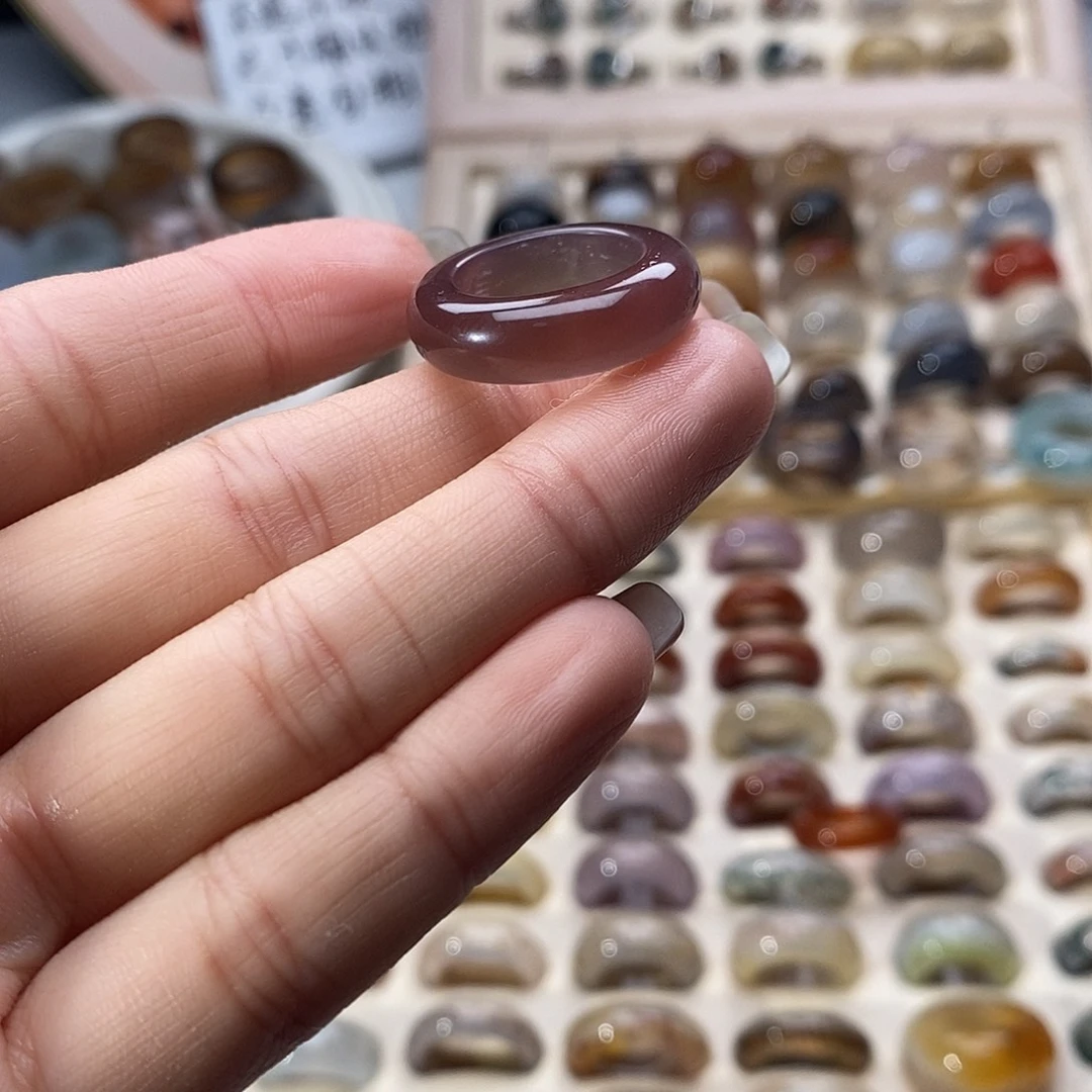 未镶嵌戒指玛瑙/玉髓A 12不退换港10