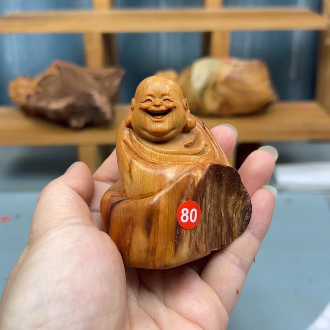 周***木崖柏木摆件手把件