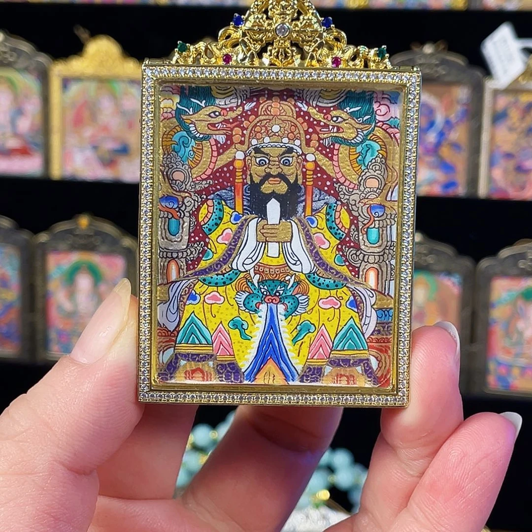 吊坠吊坠纯手绘唐卡五爷