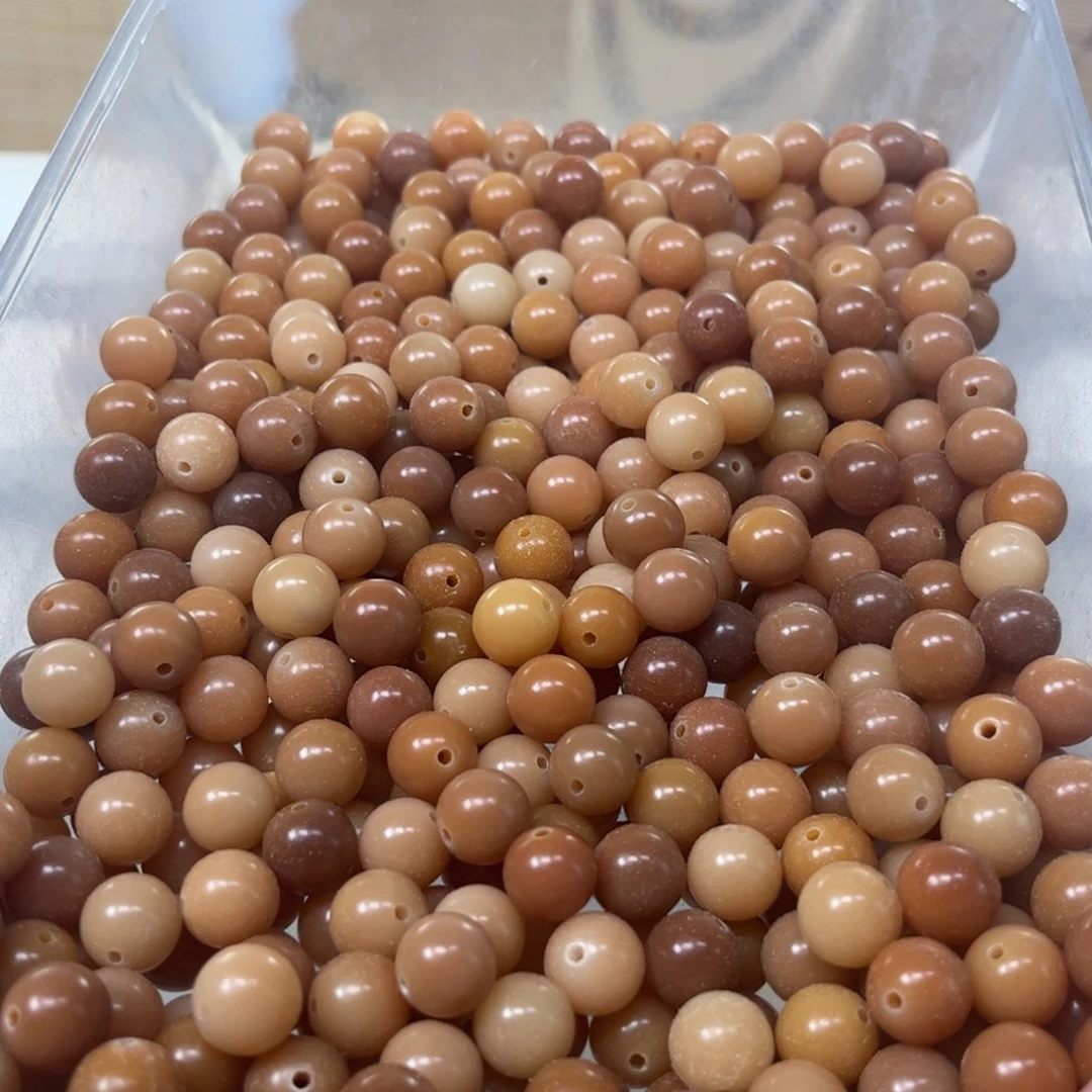 吊坠白玉菩提粉棕100颗卡12