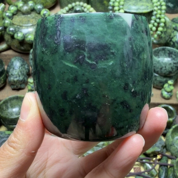 蛇纹石玉未镶嵌药王石能量养生产品