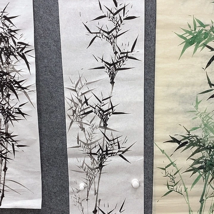 雪***轩竖款新中式装修画