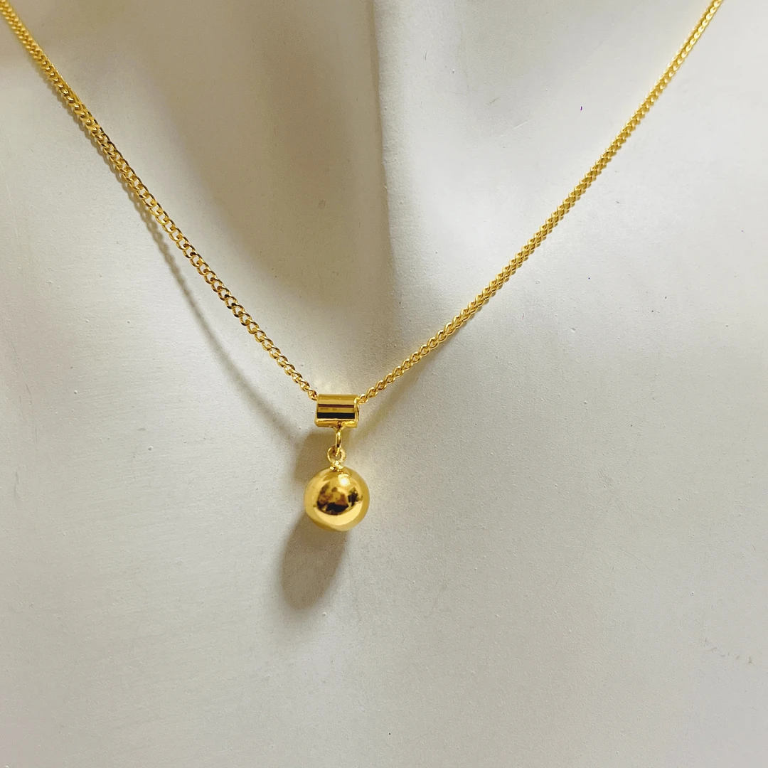 足金999亮面珠珠有求必应套链时尚仙女