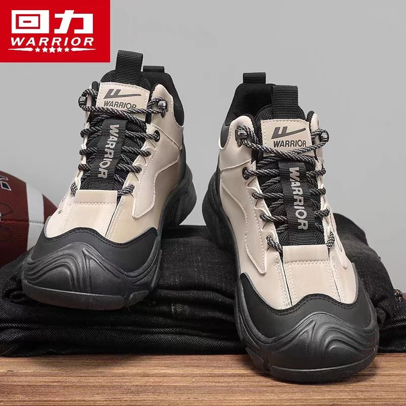 回力高帮男鞋冬季2024新款户外休闲防滑运动登山鞋工装劳保马丁靴